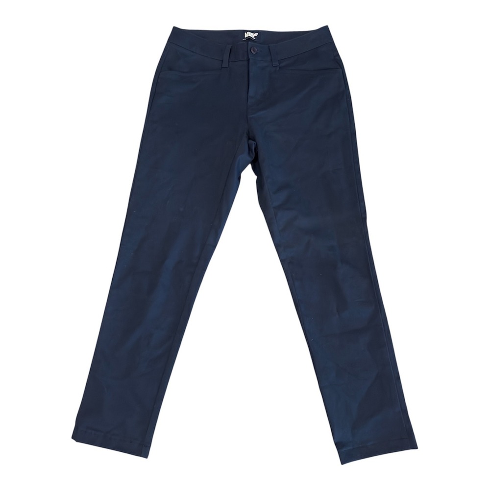 Lands End Womens Navy Blue Chino Pants Straight Leg Size 4 Stretch Cotton 62830